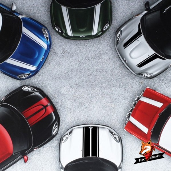 Hood Stripes Car Stickers Decals Accessories for MINI Cooper S Countryman Clubman Paceman R56 R60 R61 F54 F55 F56